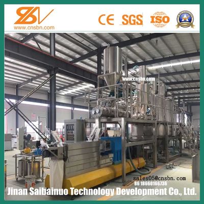 محرك طلاء طعام الحيوانات الأليفة الجاف مزدوج المسمار / آلة الكريات الغذائية للحيوانات الأليفة