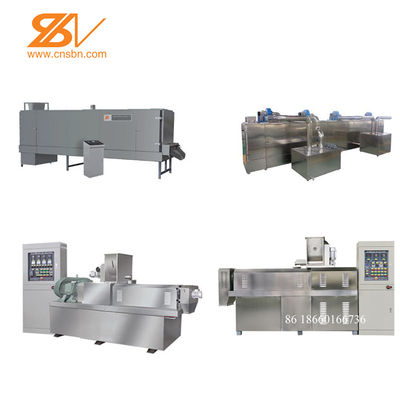 محرك طلاء طعام الحيوانات الأليفة الجاف مزدوج المسمار / آلة الكريات الغذائية للحيوانات الأليفة