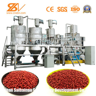 معدات معالجة أعلاف الحيوانات العائمة من النوع الرطب الجاف / آلة تغذية الأسماك 1-5T / H