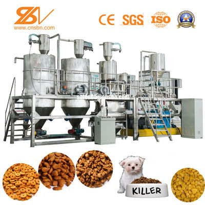 Dry Method Cat Dog Pet Food Processing Line / Food Pellet Making Machine