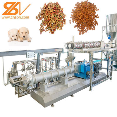 آلة إنتاج أغذية الحيوانات الأليفة على نطاق واسع 1 - 3 طن/ساعة، آلة معالجة علف الكلاب والقطط والأسماك