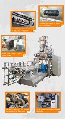 مصانع تصنيع أغذية الكلاب الأليفة من الفولاذ المقاوم للصدأ 1-6 طن/ساعة