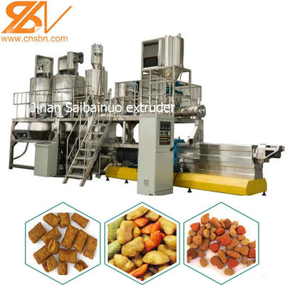 100-2000kg/Hr Industrial Automatic Wet Dry Pet Dog Cat Food Extruder