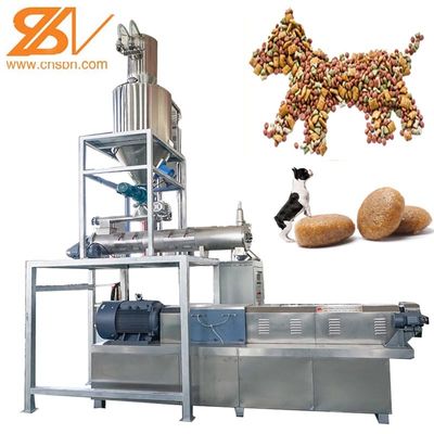 مصنع تجهيز أغذية القطط والكلاب الأليفة الرطبة المنتفخة ذات اللولب المزدوج